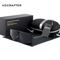2017 HDCRAFTER Fashion Men's UV400 Polarized coating Sunglasses men Driving Mirrors oculos Eyewear Sun Glasses for Man with Box 