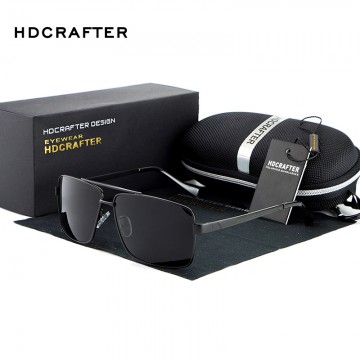 2017 HDCRAFTER Fashion Men's UV400 Polarized coating Sunglasses men Driving Mirrors oculos Eyewear Sun Glasses for Man with Box 